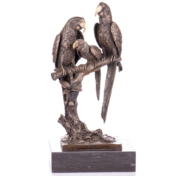 Bronzefigur Papageien YB686