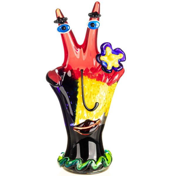 Murano-Stil Glas Skulptur Hand mit Gesicht GL1501
