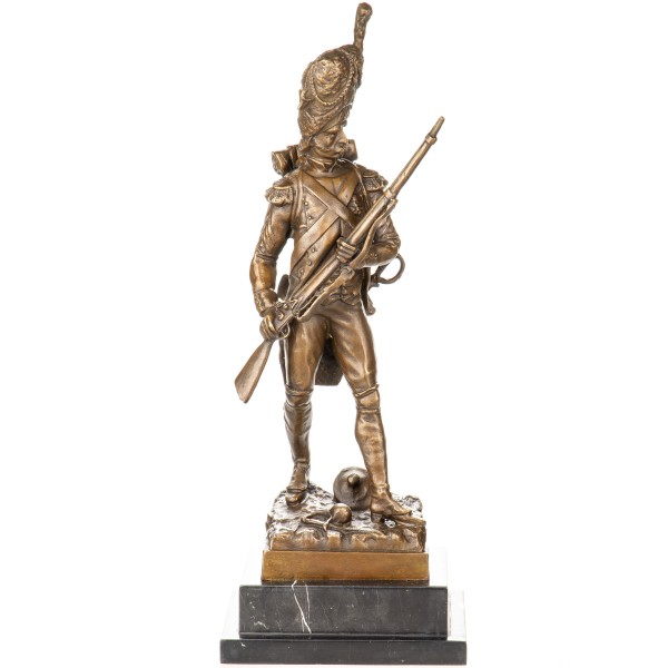 Bronzefigur Soldat mit Muskete YB860