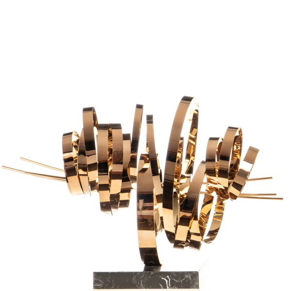 Moderne Edelstahl Skulptur Roségold Verchromt ST501-R