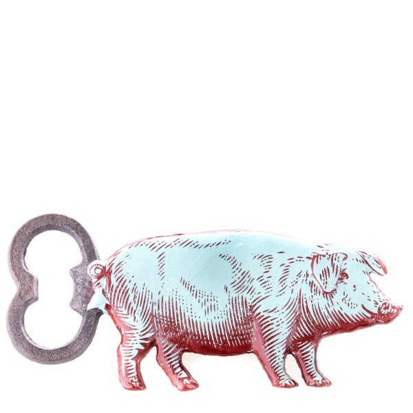 Gusseisen Flaschenöffner Schwein GU118