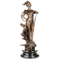 Bronzefigur Göttin Diana bei der Jagd YB879 Bronzefigur Göttin Diana bei der Jagd YB879