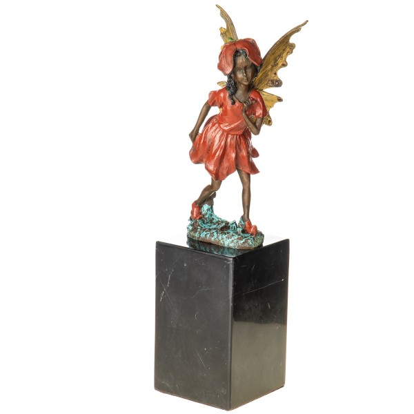 Farbige Bronzefigur Elfe YB782