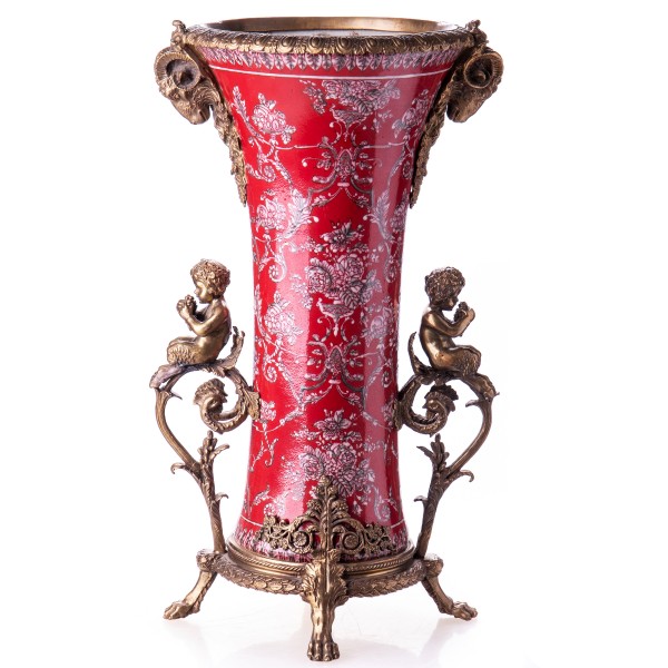 Porzellan mit Bronze Vase HM5111