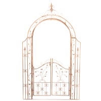 Metall Rosenbogen mit Gartentor SW070825 Metall Rosenbogen mit Gartentor SW070825