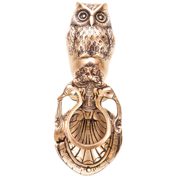 Messing Türklopfer Eule SK396