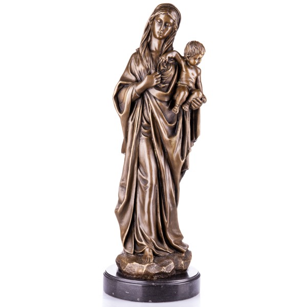 Bronzefigur Madonna mit Kind YB453