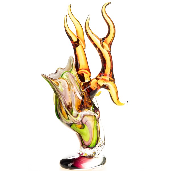 Murano-Stil Glas Vase Hirschkopf GL1491