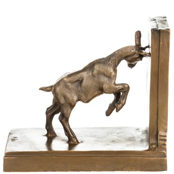 Bronzefigur Buchstütze Ziege YB925