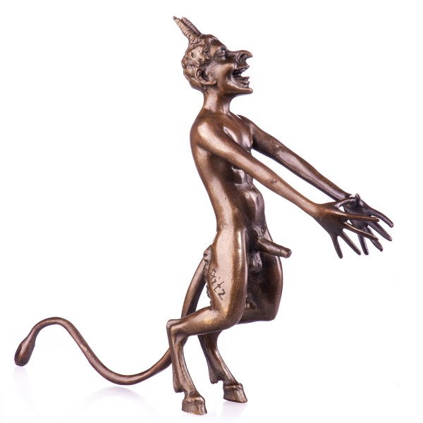 Bronzefigur Nackter Teufel YB244