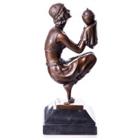 Art Deco Bronzefigur "Oblivion" nach Duvernet BT773 Art Deco Bronzefigur "Oblivion" nach Duvernet BT773