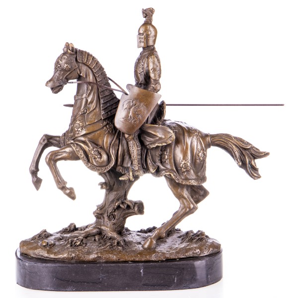 Bronzefigur Ritter auf Pferd YB233