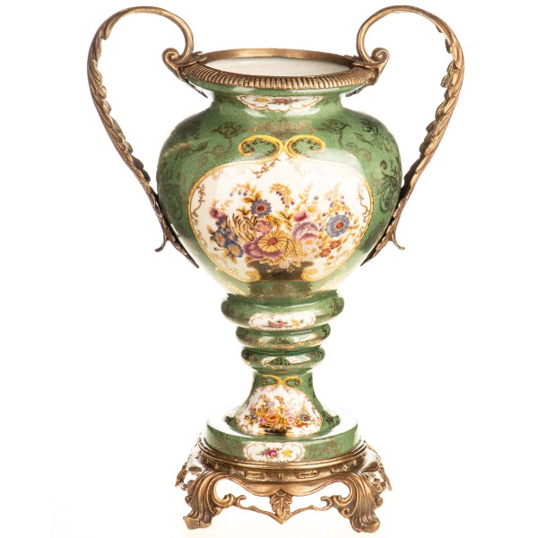 Porzellan mit Bronze Vase HM6472
