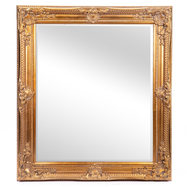 Barockspiegel mit Holzrahmen und Spiegel mit Facettenschliff SP1315