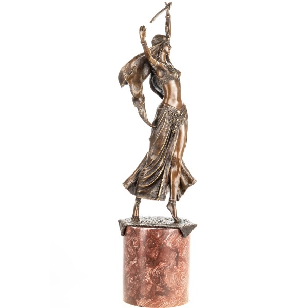 Art Deco Bronzefigur Schwerttänzerin YB986