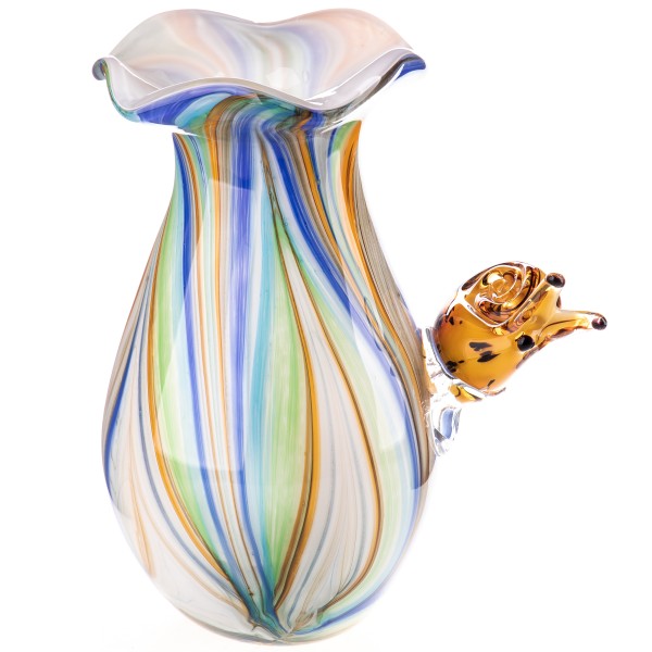 Murano-Stil Glas Vase mit Schnecke GL1334