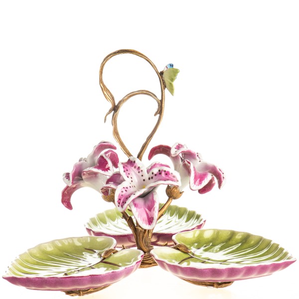 Porzellan mit Bronze Schale HM6479