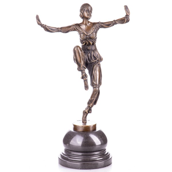 Art Deco Bronzefigur Tänzerin "Scheherazade" nach P.Laurel YB683