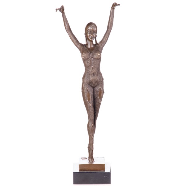 Art Deco Bronzefigur Tänzerin "Dourga" nach D.H.Chiparus BT911