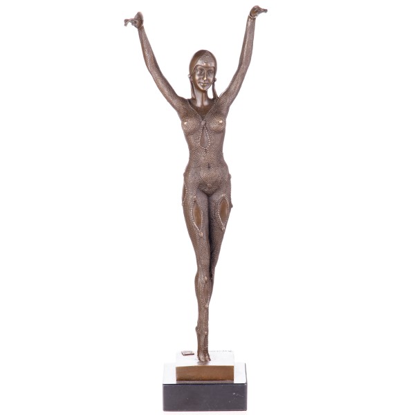 Art Deco Bronzefigur Tänzerin "Dourga" nach D.H.Chiparus BT911