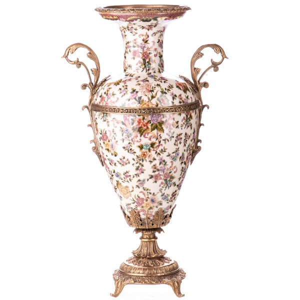 Porzellan mit Bronze Vase HM6132