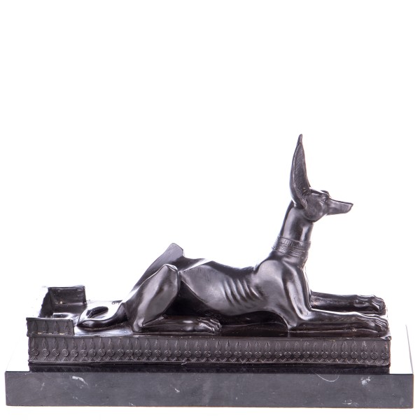 Bronzefigur Anubis Weinflaschenhalter YB596