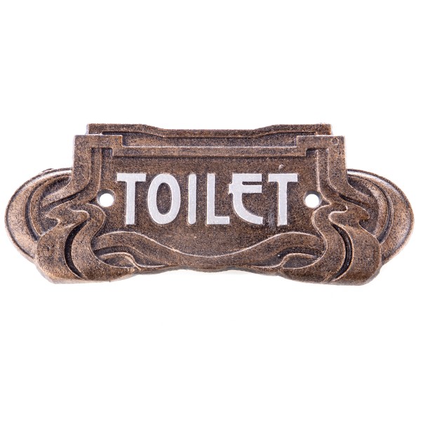 Jugendstil Gusseisen Türschild "Toilet" GU119